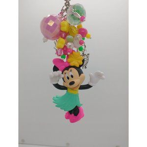 Minnie Mouse Disney Hula Hawaii Vacation Bag Purse Charm Keychain Handmade Gift